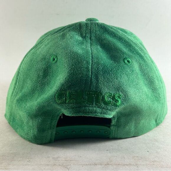 Boston Celtics Ultra Game Faux Suede NBA Snap Back Hat Cap Kelly Green OSFM - Picture 4 of 6
